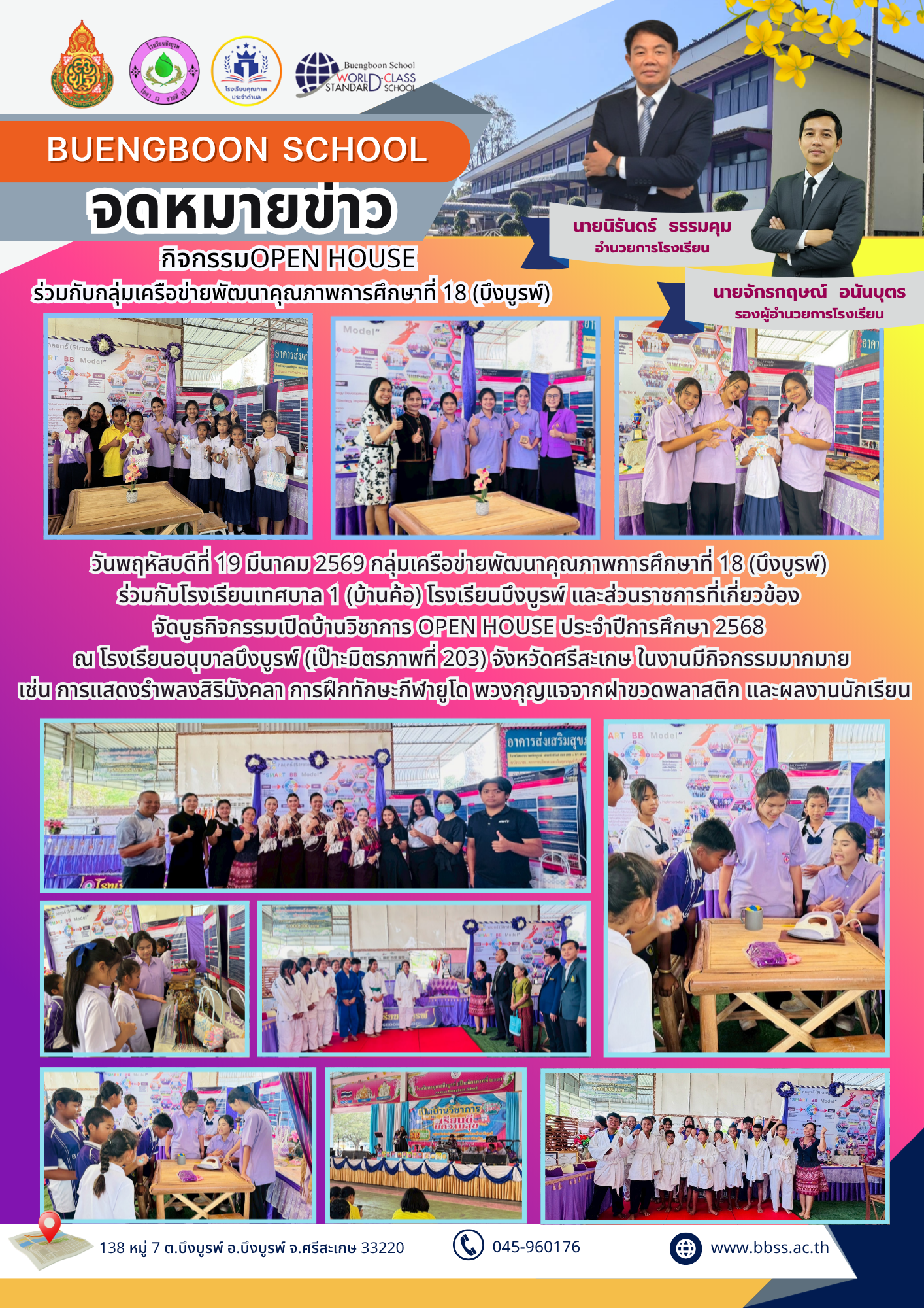 กิจกรรมเปิดบ้านวิชาการ OPEN HOUSE ประจำปีการศึกษา 2568 ณ โรงเรียนอนุบาลบึงบูรพ์